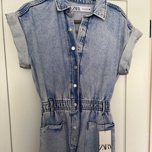 Zara Denim Romper